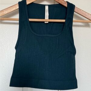 Aritzia Ribbed Teal Tank